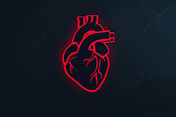 Modern and stylish heart logo.