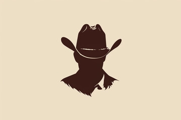 Beautiful and stylish cowboy hat logo.