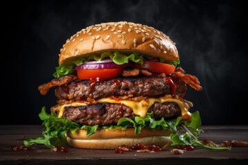  a hamburger bun sitting on top of a bun sitting on top of a bun sitting on top of a bun.