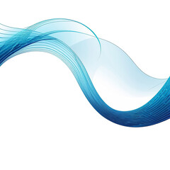 Poster - Vector Art: Abstract Blue Wave Isolated on White