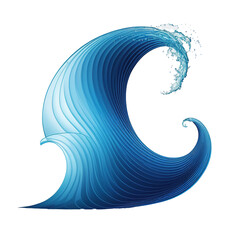 Poster - blue wave element: vector design isolated on white