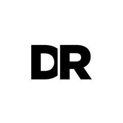 Poster - Letter D and R, DR logo design template. Minimal monogram initial based logotype.