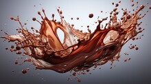 Chocolate Splashes That Form A Beautiful Abstract