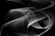 Abstract Black and White Pattern with Waves. Striped Linear Texture. Raster. 3D Illustration