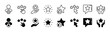 Customer review and feedback icon set. Rating thin line icon symbol for apps and websites. Vector illustration