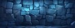 Textures of stone wall. A blue glow breaks through the stones. Cartoon illustration.