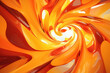 3d abstract orange background with smooth twisty swirls. Generative Ai