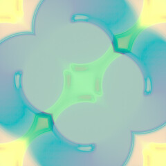 Poster - Colorful and abstract illustration with a vibrant color palette. 3d rendering