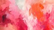 An abstract oil painting with bold, expressive strokes of crimson, coral, and blush thickly layered color. 