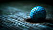 golf ball on blue background