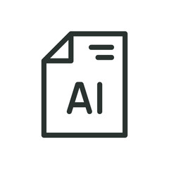Poster - AI prompt isolated icon, Ai text generator vector icon with editable stroke
