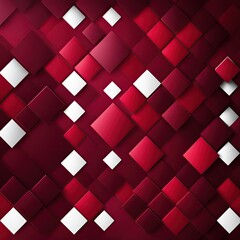 Poster - Abstract red background with squares.  Gradient mesh.