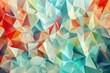 Abstract polygonal background with a seamless pattern, in a gradient from warm to cool tones, suitable for modern graphic design.