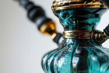 Poster - A beautiful green glass vase with a gold handle. Perfect for adding a touch of elegance to any room or event