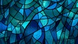 stained glass blue abstract