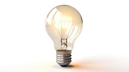 Poster - A light bulb placed on a table, suitable for various concepts and designs