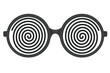 Retro swirl glasses. vector illustration