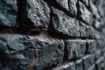Poster - Close-up view of a brick wall with a clock mounted on it. This image can be used to represent time, punctuality, or a vintage aesthetic