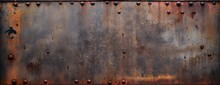 Rusty Metal Plate With Holes Generative AI