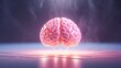 A 3D Rendered Pink Brain Generative AI