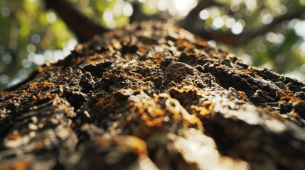 Aufkleber - A detailed close up view of a tree trunk. Perfect for nature enthusiasts or those in need of a nature-themed background