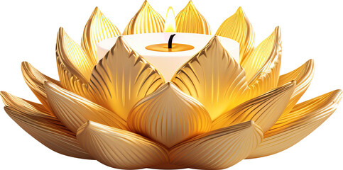 Diwali diya isolated on transparent background. PNG