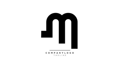 Alphabet letters Initials Monogram logo M, M INITIAL, M letter