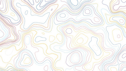 Wall Mural - Colorful topographic contour line isolated on transparent background. Abstract pattern with lines. Abstract sea map geographic contour map and topographic contours map background.