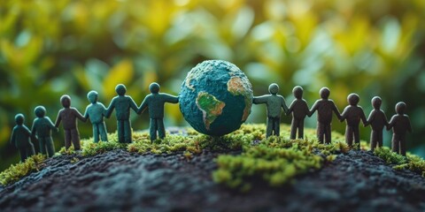 a background image portraying professional networking group of people who care about the earth and o
