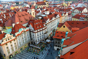 Wall Mural - Aerial view of Prague Old Town in Prague, Czech Republic. Architecture and landmark of Prague.