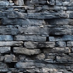 Poster - Seamless Grey Stone Wall Pattern Texture Background for Wallpaper and Interior Design