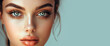 © piai - Eyelash extensions. Beautiful woman with extreme long false eyelashes