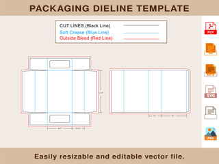 Wall Mural - Shoe Box, Match Box Die line Template 