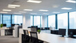 © DJSPIDA FOTO - Abstract blurred interior modern office space with business and empty space, people working, panoramic windows, and beautiful lighting background blur in business concept.