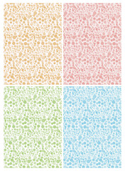 Canvas Print - Set of seamless patterns with dots