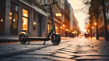 Electric Scooter In The Street