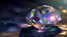 a large diamond on a surface