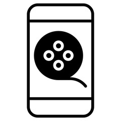 Sticker - Dollar Mobile solid glyph icon