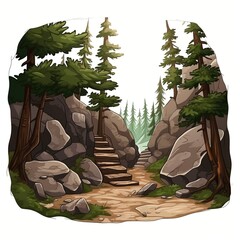 Sticker - Rocky mountain path