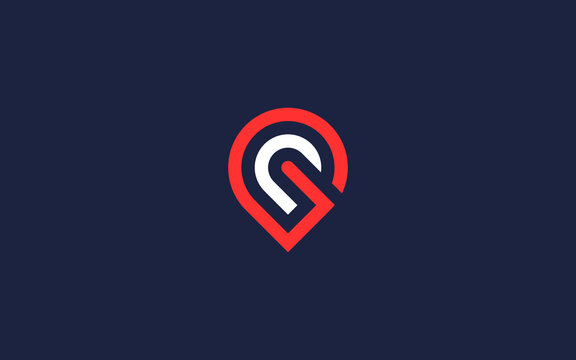 letter gc with location logo icon design vector design template inspiration