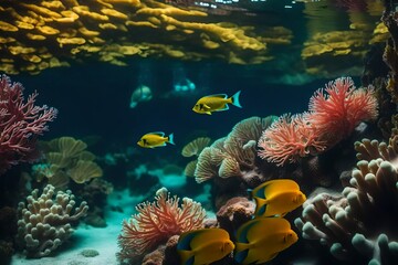  coral reef and fish
