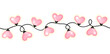 © Emikii - Heart pink light string seamless valentines day clipart