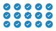 Verified Social Media Badge Icons Set - Symbols for Authenticity and Trust