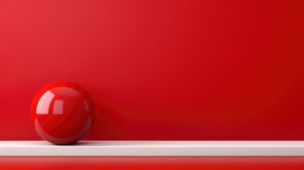 abstract red background with empty stage Cylinder podium display, showcase for product presentation