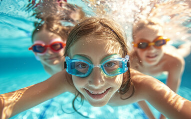 Children delight in playing underwater, diving, and swimming, creating unforgettable moments of joy