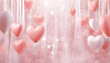 Dzień zakochanych, kocham Cię, różowy wzór serca	