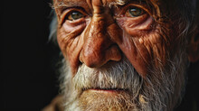 A Portrait Of An Old Man With A Deep Look, Reflecting The Wealth Of Experience And Wisdom