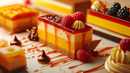 Wall Mural - Dessert trends new products and fashionable directions in the world of sweet tastes