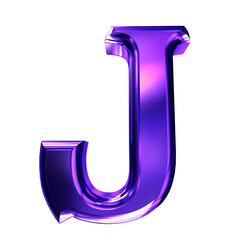 Wall Mural - Purple symbol with bevel. letter j