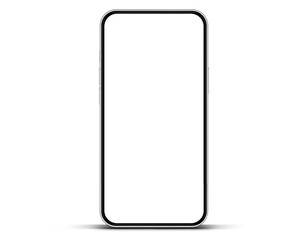 Poster - 3d high quality vector smartphone mockups. Ultra realistic mobile device UI UX mockup for presentation template. Cellphone frame with blank screen isolated templates. 3d isometric illustration.